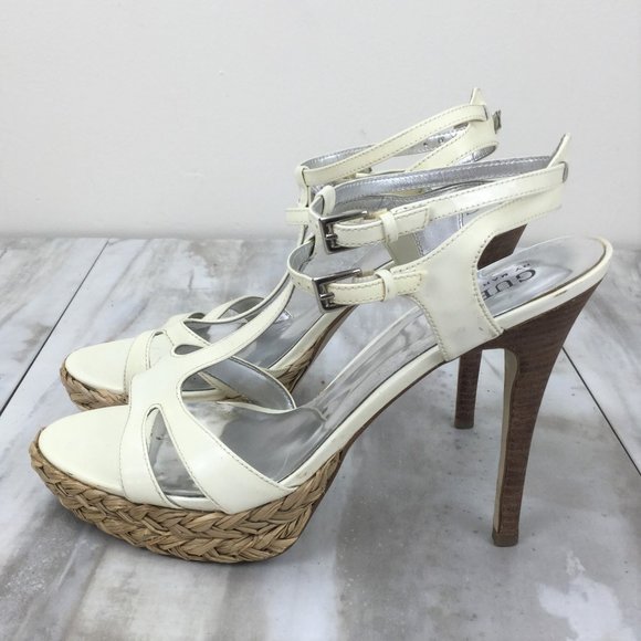 Guess by Marciano Bone Platform Heels 7.5 - Picture 3 of 9